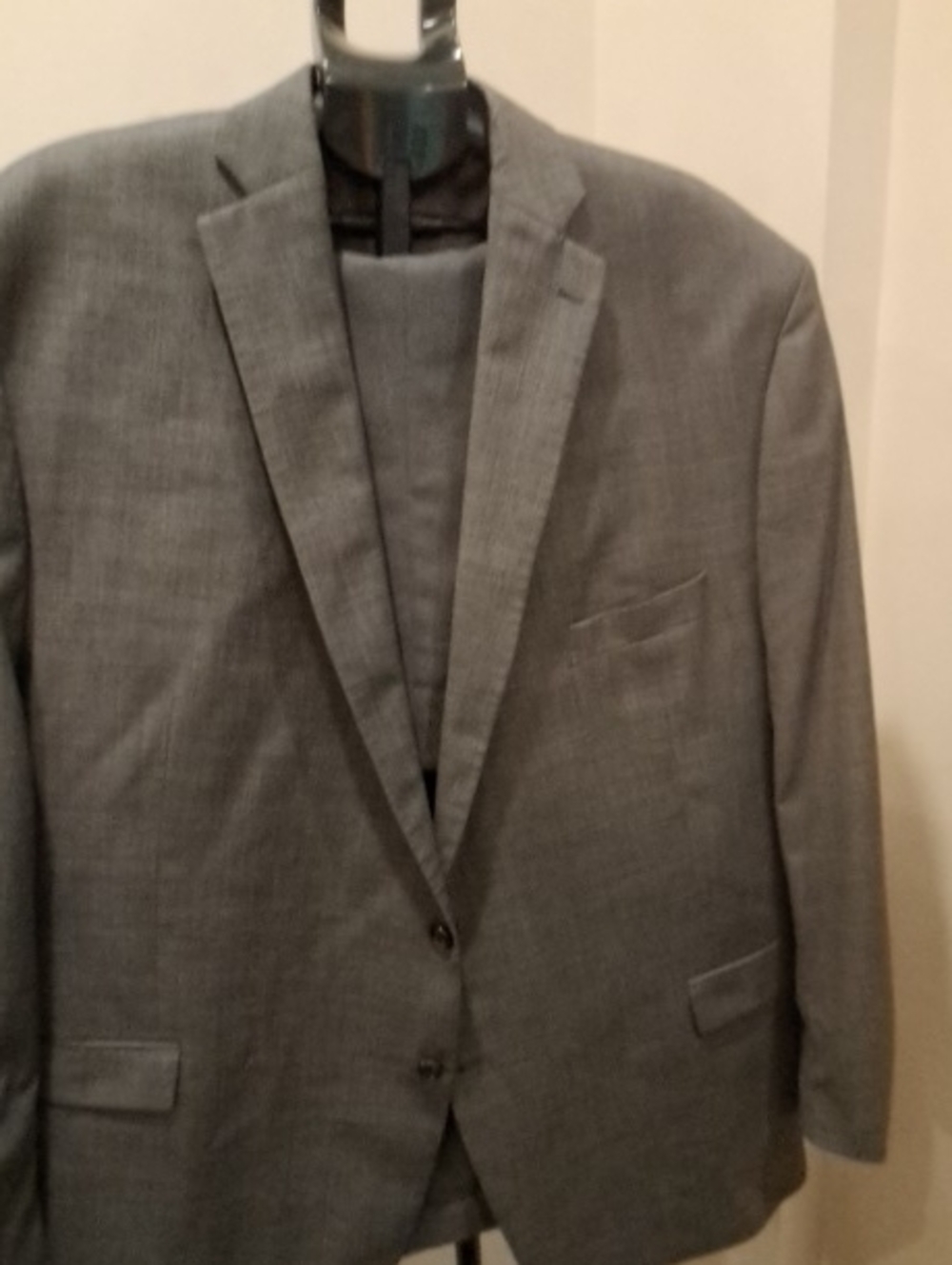 Chaps Gray Two-Button Men's 2 Piece Suit
